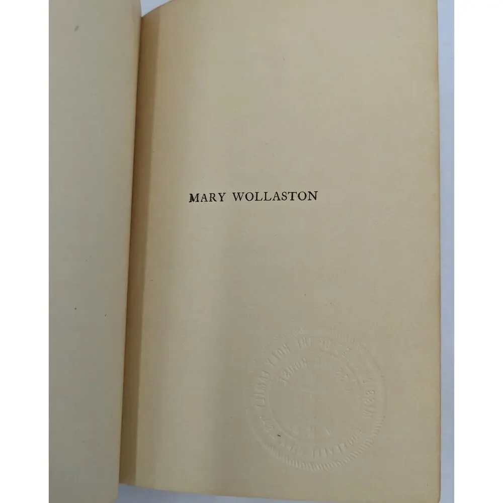 Mary Wollaston By Henry Kitchell Webster Antiquarian Vintage Novel 1920